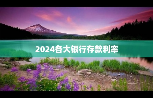 2024各大银行存款利率