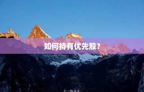 如何持有优先股？